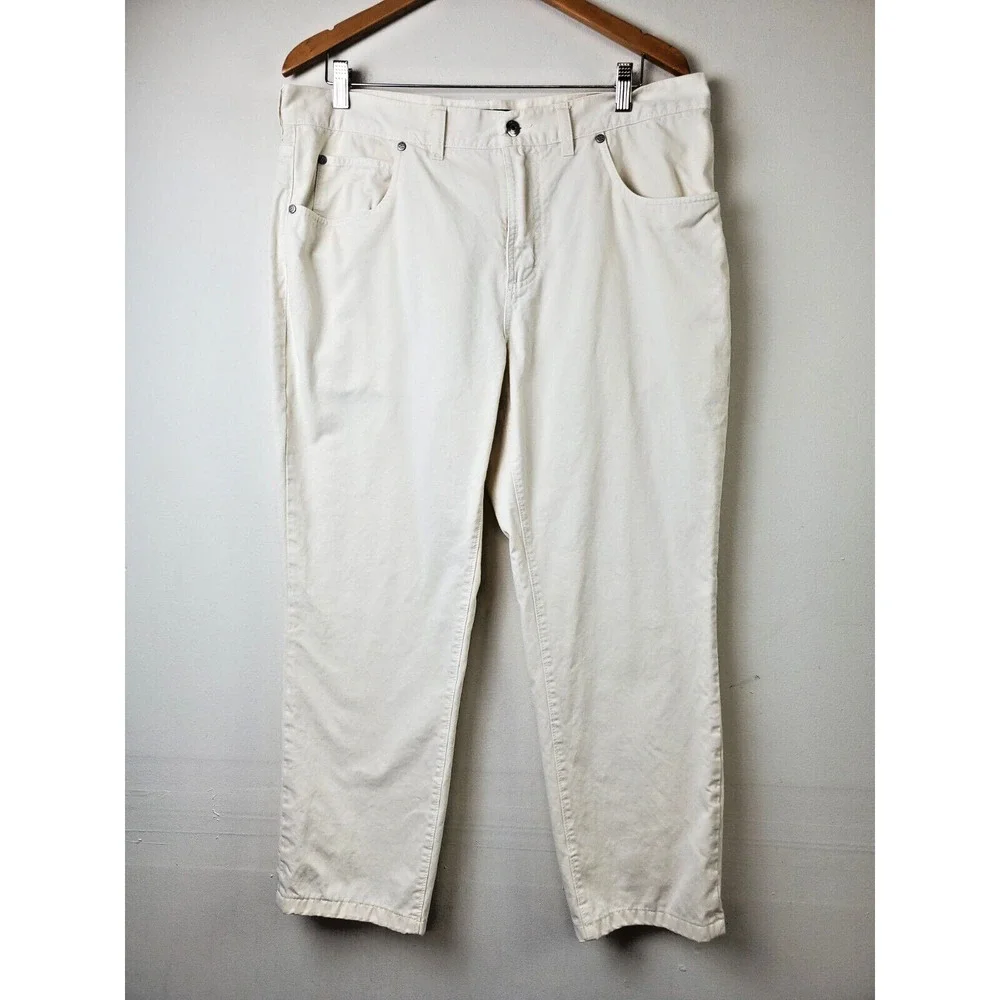 Reyn‎ Spooner Pants Mens 36 Chino Cotton Preppy Cream Hawaiian Vacation Cotton
